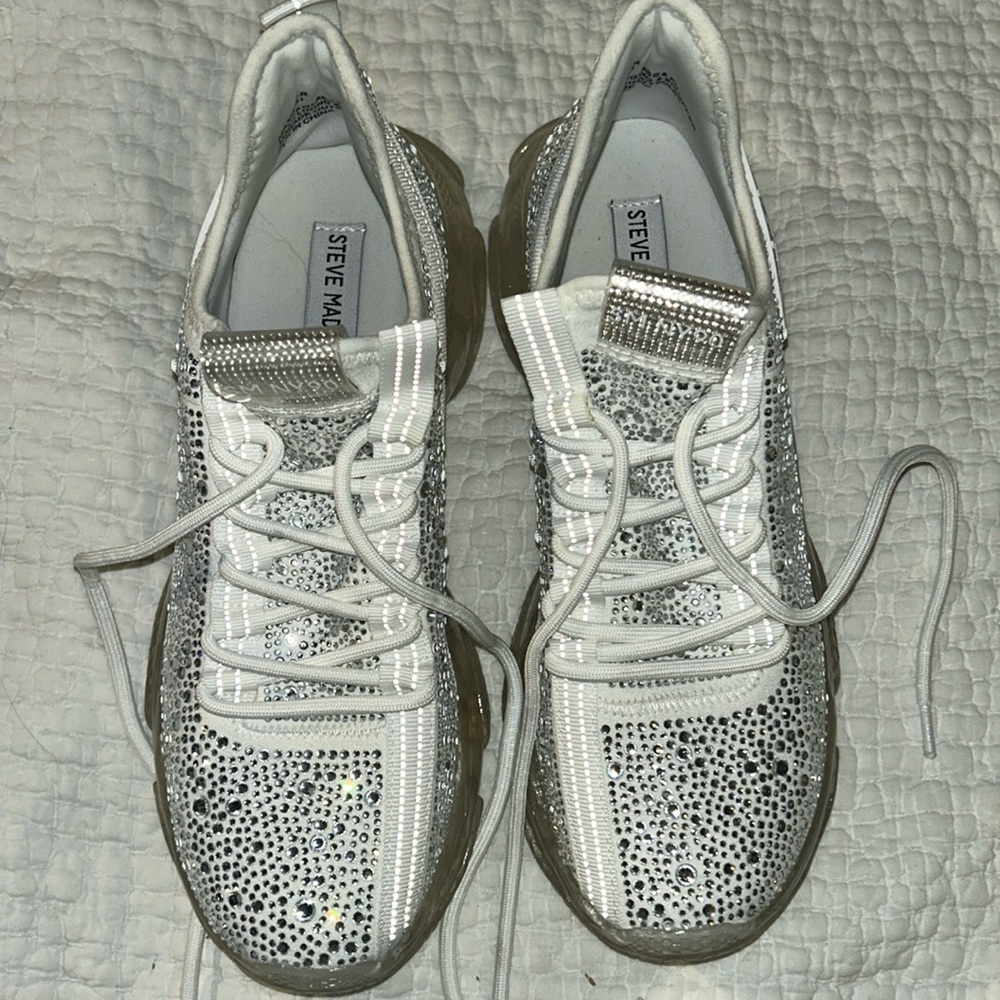 Steve Madden Maxima Rhinestone trainers sz 9.5